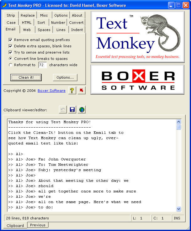 Text Monkey PRO Screenshot